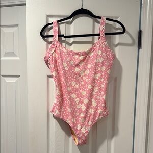 Aerie Pink Floral One Piece Swimsuit